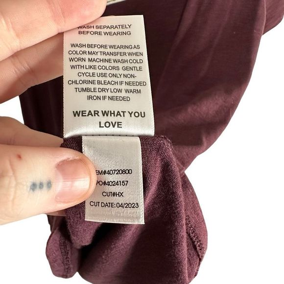 Torrid Women’s Nope Super Soft Slub Boat Neck Varsity Tee Size 2x Burgundy NWT - Picture 3 of 10